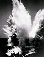 Exploding depth charge
