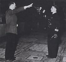 Prien receiving his Knight's Cross for the Scapa Flow raid