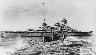 Salute by battlecruiser Scharnhorst