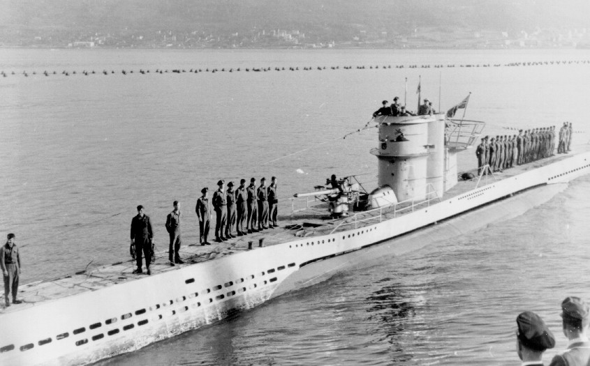 U-251, a Type VIIC returns to Narvik after an Atlantic patrol, June 1942. The Type...