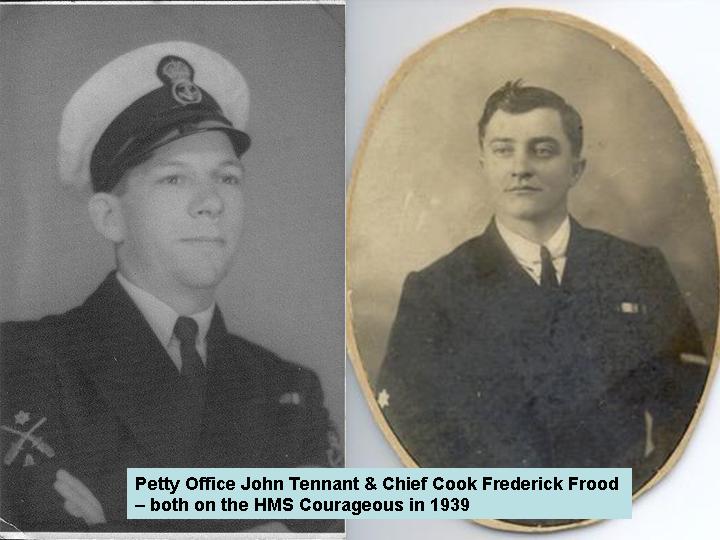 This is a photo of John Tennant and my Great Uncle Frederick Frood who went down...