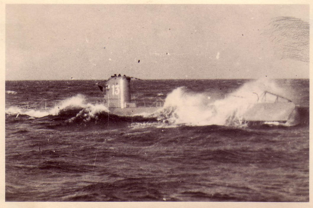 U 13, taken at sea, unknown date and unknown location