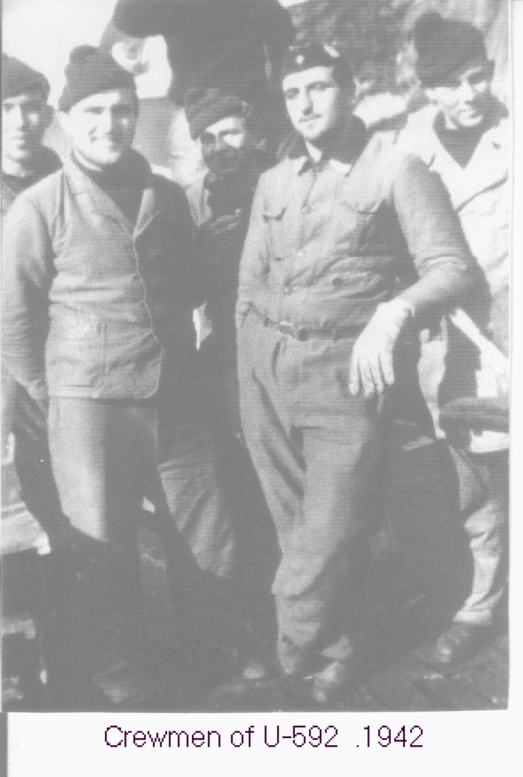 Crewmen of the U-592. With thanks to Gerard Walker.