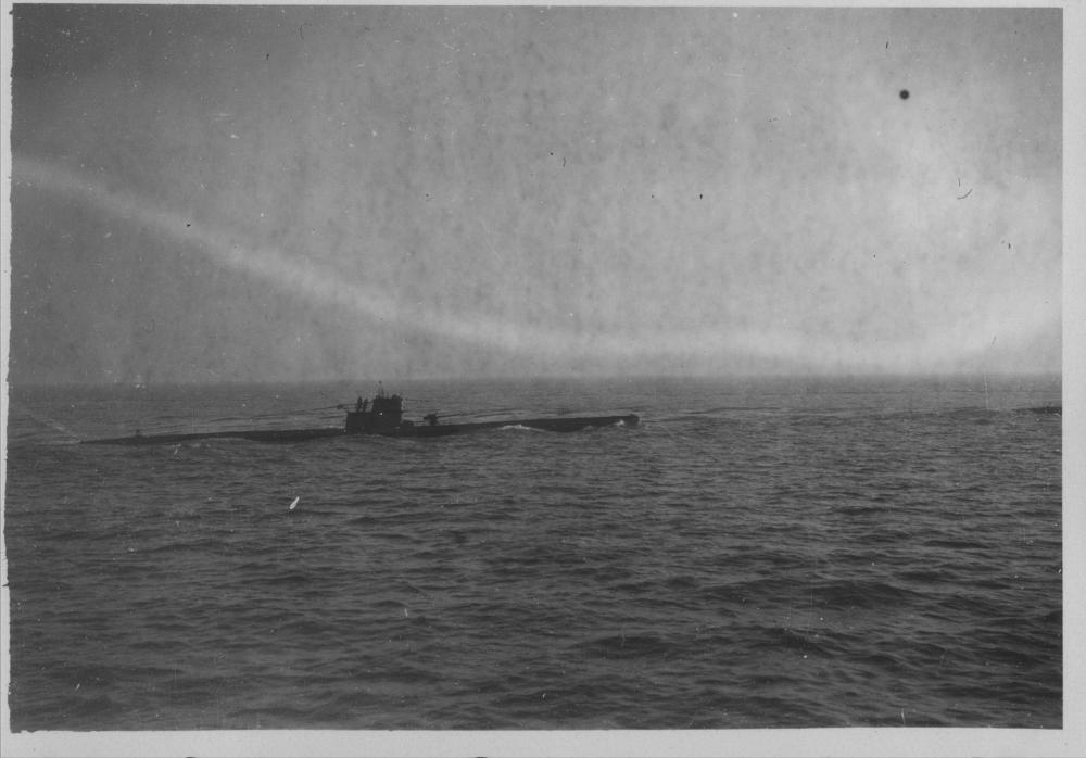 An unknown U-boat somewhere in the Bay of Biskaya. Photos were taken end of 1942...