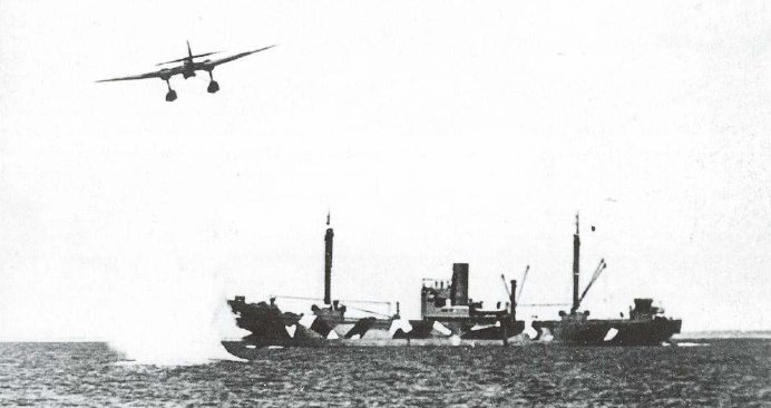 HE-115 ATTACK MERCHANT SHIP IN THE CHANNEL,JULY 1940.