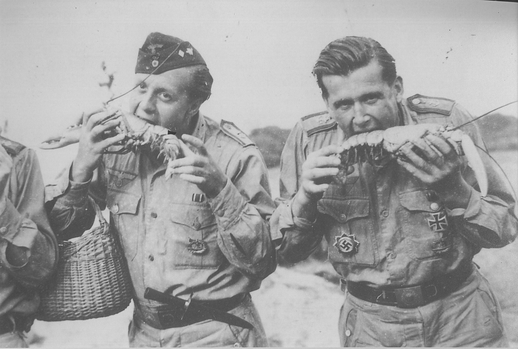 Bootsmate Richard Lebek and on the right is Kurt Paulus, 1944 on U-672. my dad Richard...