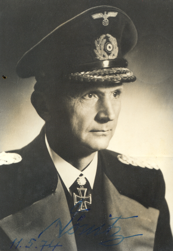 Admiral Doenitz (autographed)- This is photo the Admiral sent me in response to a...