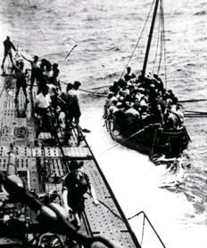 U-506 (Erich Wurdeman) joins in the rescue